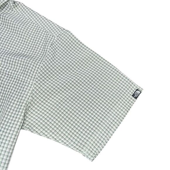 NWOT THE NORTH FACE Men’s Green Grid Button Down Collared Shirt Size L - Picture 3 of 9